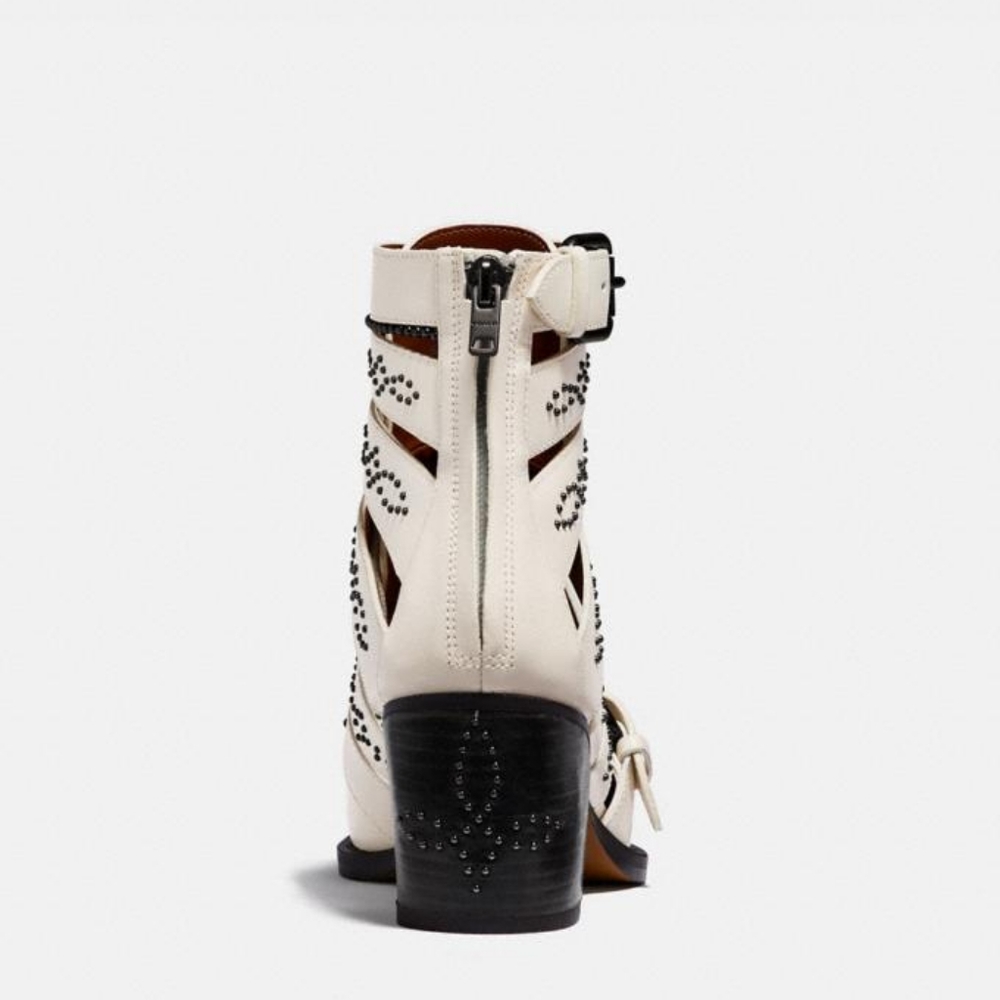 Coach Paisley Leather Bootie Size 6 - Picture 5 of 9